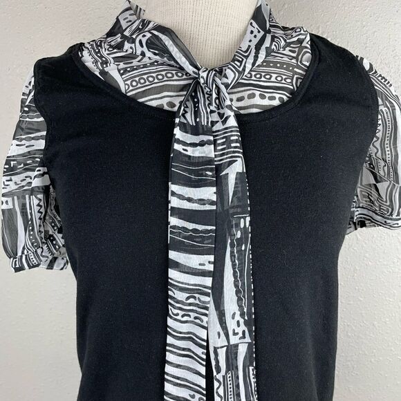 August Silk Sweater Top Size L EUC - Picture 3 of 7